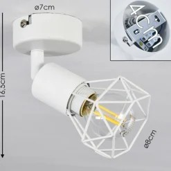 Plafonnier Baripada Blanc, 1 lumière