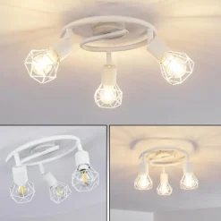 Plafonnier Baripada Blanc, 3 lumières