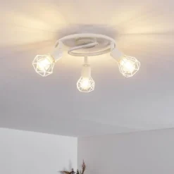 Plafonnier Baripada Blanc, 3 lumières