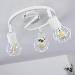 Plafonnier Baripada Blanc, 3 lumières