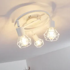 Plafonnier Baripada Blanc, 3 lumières