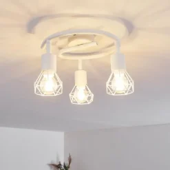 Plafonnier Baripada Blanc, 3 lumières