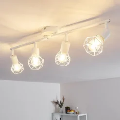 Plafonnier Baripada Blanc, 4 lumières