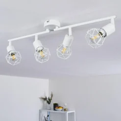 Plafonnier Baripada Blanc, 4 lumières