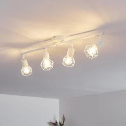 Plafonnier Baripada Blanc, 4 lumières
