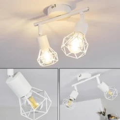 Plafonnier Baripada Blanc, 2 lumières