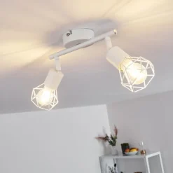 Plafonnier Baripada Blanc, 2 lumières