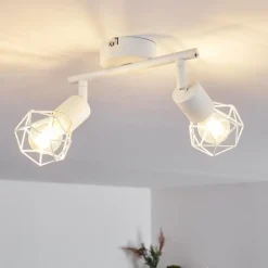 Plafonnier Baripada Blanc, 2 lumières