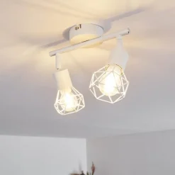 Plafonnier Baripada Blanc, 2 lumières