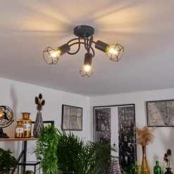Plafonnier Baripada Gris, 3 lumières