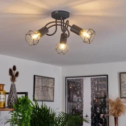 Plafonnier Baripada Gris, 3 lumières