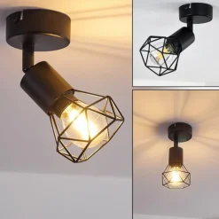 Plafonnier Baripada Noir, 1 lumière