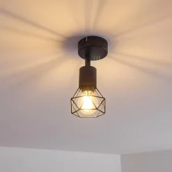 Plafonnier Baripada Noir, 1 lumière