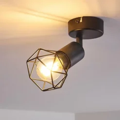 Plafonnier Baripada Noir, 1 lumière