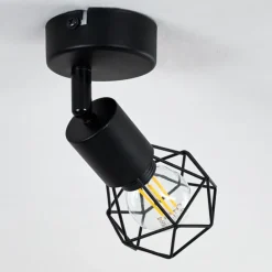 Plafonnier Baripada Noir, 1 lumière