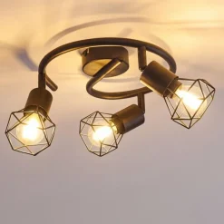 Plafonnier Baripada Noir, 3 lumières