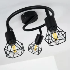 Plafonnier Baripada Noir, 3 lumières