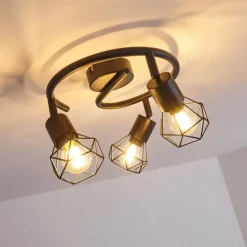 Plafonnier Baripada Noir, 3 lumières