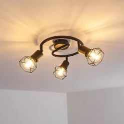 Plafonnier Baripada Noir, 3 lumières