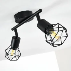 Plafonnier Baripada Noir, 2 lumières