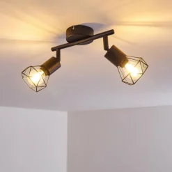 Plafonnier Baripada Noir, 2 lumières