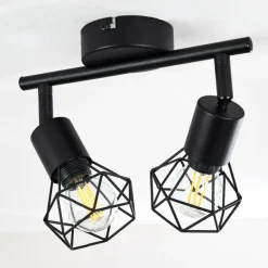 Plafonnier Baripada Noir, 2 lumières