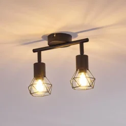 Plafonnier Baripada Noir, 2 lumières
