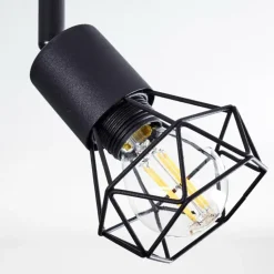 Plafonnier Baripada Noir, 6 lumières