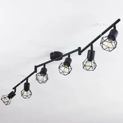 Plafonnier Baripada Noir, 6 lumières