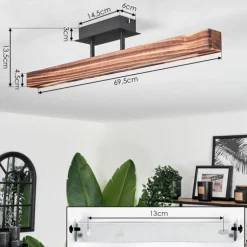 Plafonnier Barron LED Noir, 1 lumière