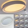 Plafonnier Beade LED Gris, Blanc, 1 lumière, Télécommandes, Changeur de couleurs