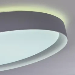 Plafonnier Beade LED Gris, Blanc, 1 lumière, Télécommandes, Changeur de couleurs