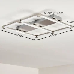 Plafonnier Beken LED Acier brossé, 1 lumière