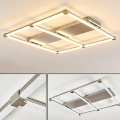 Plafonnier Beken LED Nickel mat, 1 lumière
