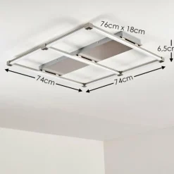 Plafonnier Beken LED Nickel mat, 1 lumière