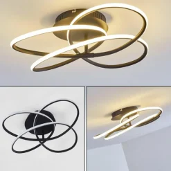 Plafonnier Belgorod LED Noir, 1 lumière