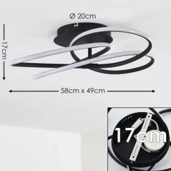 Plafonnier Belgorod LED Noir, 1 lumière