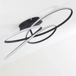 Plafonnier Belgorod LED Noir, Blanc, 1 lumière, Télécommandes