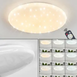 Plafonnier Benifla LED Blanc, 1 lumière, Télécommandes