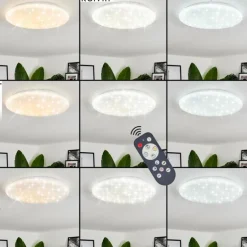 Plafonnier Benifla LED Blanc, 1 lumière, Télécommandes