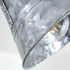 Plafonnier Berkeley Bois clair, Zingué, 4 lumières