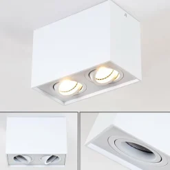 Plafonnier Betsie Blanc, 2 lumières