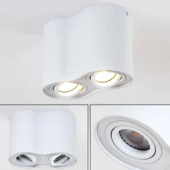 Plafonnier Betsie Blanc, 2 lumières