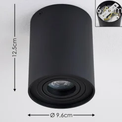 Plafonnier Betsie Noir, 1 lumière