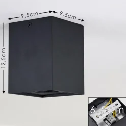 Plafonnier Betsie Noir, 1 lumière