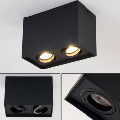 Plafonnier Betsie Noir, 2 lumières