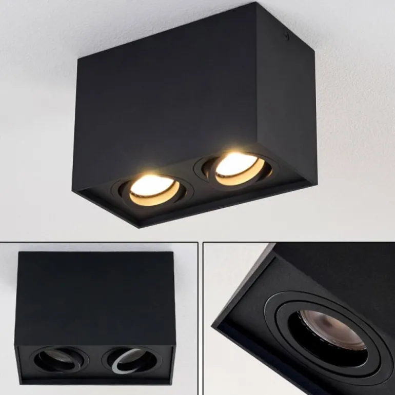 Plafonnier Betsie Noir, 2 lumières