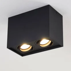 Plafonnier Betsie Noir, 2 lumières