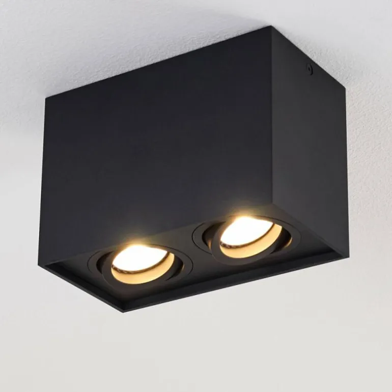 Plafonnier Betsie Noir, 2 lumières