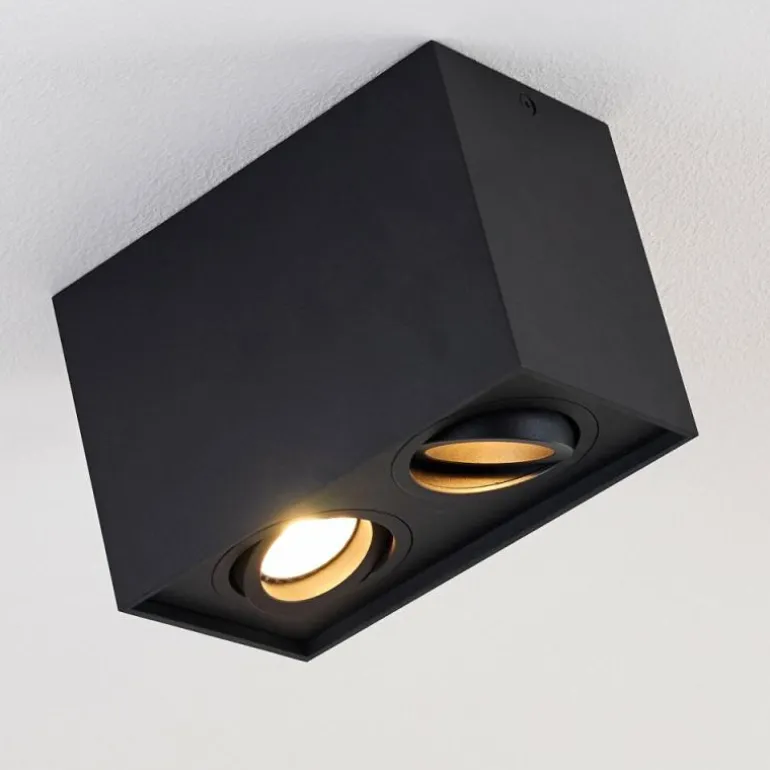 Plafonnier Betsie Noir, 2 lumières